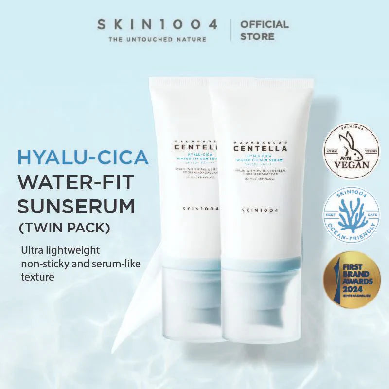 SKIN1004 - Hyalu-Cica Water-Fit Sun Serum SPF50+ PA++++ - Twin Pack 2x50ml Protector Solar